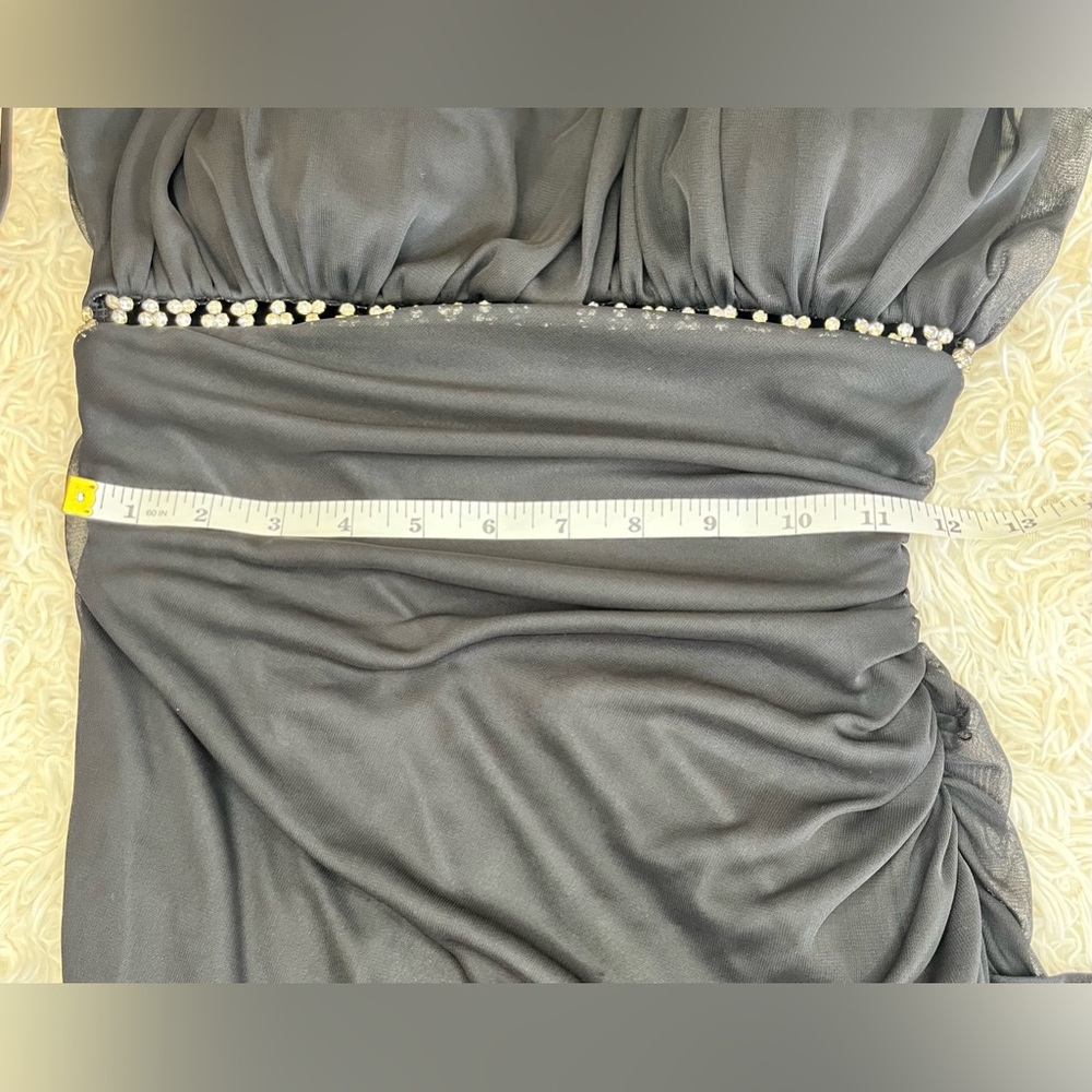 Sold…CACHE Black Sheer Lined Formal Gown - Picture 8 of 9